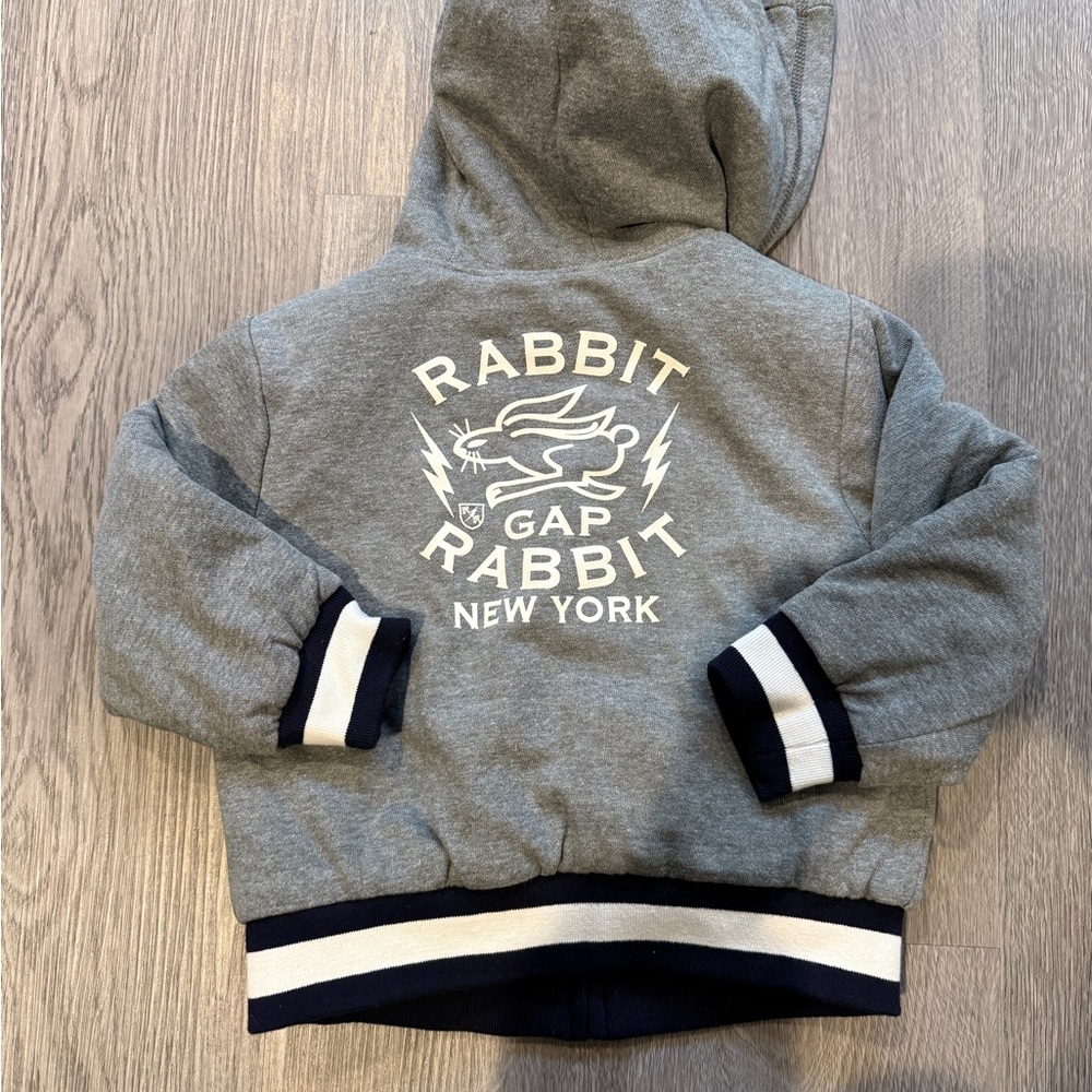 GAP Kids Gray Reversible Hoodie jacket